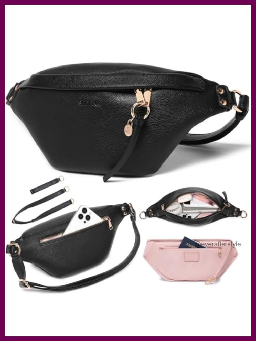 Anti Theft RFID Crossbody Bag Vegan Leather Travel Purse